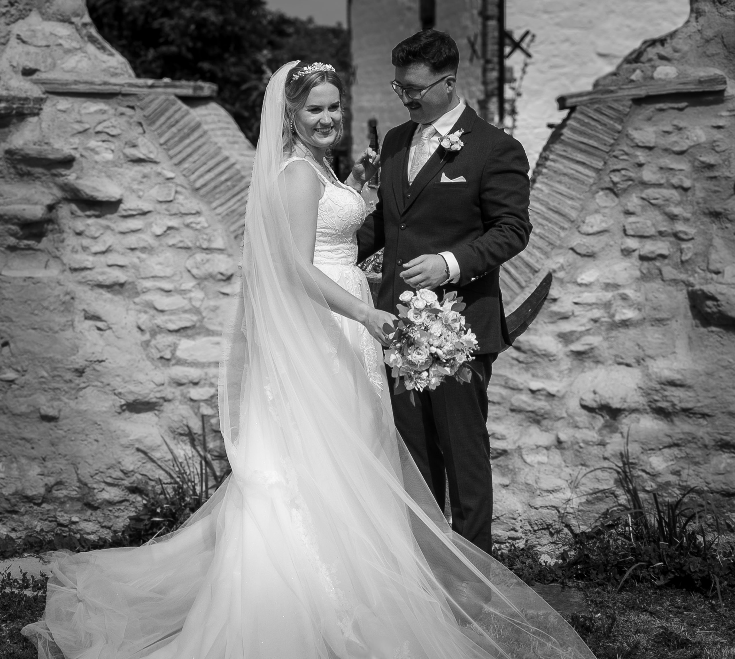 bride and groom at Reach church