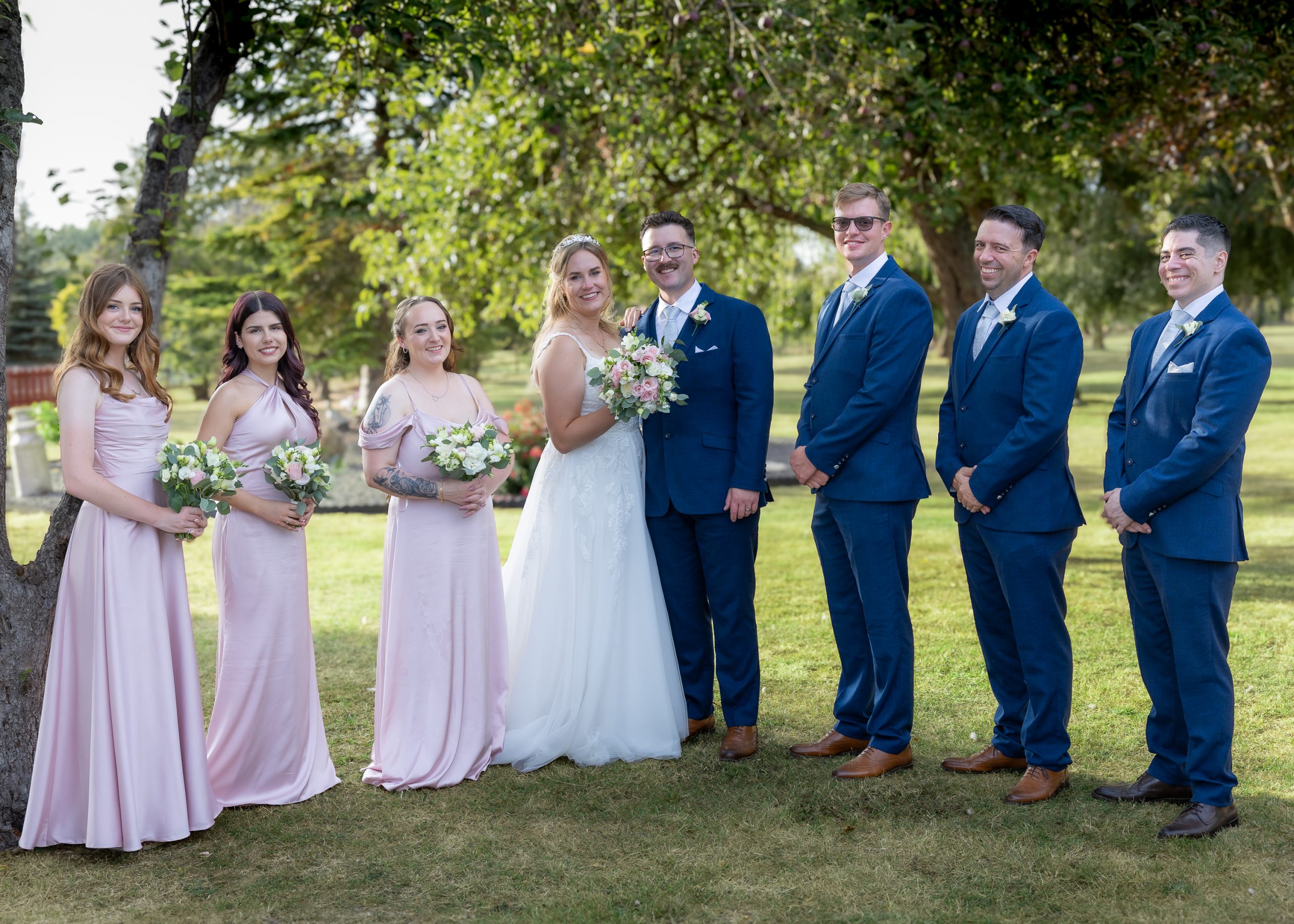beautiful wedding party shot